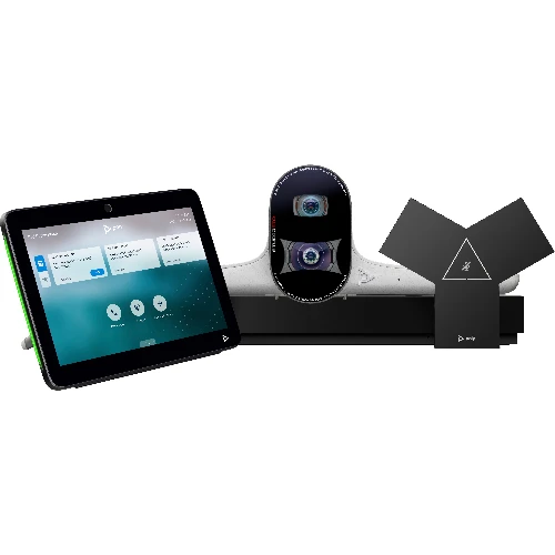 HP Poly Poly G7500 Video Conferencing System with Studio E70 and TC10 Kit No Radio or Power Cord TAA, Video collaboration bar, 4K Ultra HD, Black