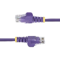 StarTech.com 25cm Purple Slim CAT6 Ethernet Cable, Snagless, 100W PoE, UTP, LSZH, 28AWG Pure Bare Copper Wire, Slim RJ45 Network Patch Cord w/Strain Reliefs, Fluke Tested, 0.25 m, Cat6, U/UTP (UTP), RJ-45, RJ-45, Purple
