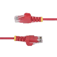 StarTech.com 25cm Red Slim CAT6 Ethernet Cable, Snagless, 100W PoE, UTP, LSZH, 28AWG Pure Bare Copper Wire, Slim RJ45 Network Patch Cord w/Strain Reliefs, Fluke Tested, 0.25 m, Cat6, U/UTP (UTP), RJ-45, RJ-45, Red