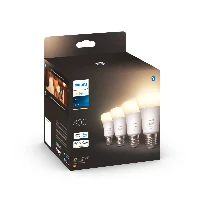 Philips Hue White 4-pack E27, Smart bulb, White, Bluetooth/Zigbee, LED, E27, Warm white