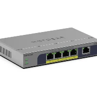 NETGEAR GS105P, Unmanaged, Gigabit Ethernet (10/100/1000), Full duplex, Power over Ethernet (PoE), Desktop/Wall-Mounting