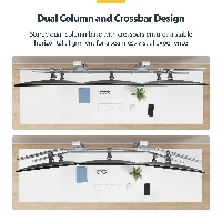 StarTech.com Six-Monitor Desk Mount with Crossbar, Up To 32-inch Computer Screens, Max 17.6lb (8kg) each, Dual Column, C-clamp/Grommet, Height Adjustable, Clamp/Grommet, 48 kg, 43.2 cm (17