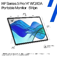 HP Series 5 Pro 14 inch WQXGA Portable Monitor - 514pn, 35.6 cm (14