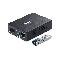 StarTech.com Gigabit Ethernet Copper-to-Fiber Media Converter, SM LC, 40km, 10/100/1000 Mbps, RJ45 to LC, Full Metal, 9K Jumbo Frames, TAA Compliant, 2000 Mbit/s, 10Base-T, 100Base-TX, 1000Base-T, 1000Base-LX, IEEE 802.3, IEEE 802.3ab, IEEE 802.3u, IEEE 802.3z, Fast Ethernet, Gigabit Ethernet, 10,100,1000 Mbit/s