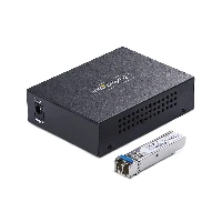 StarTech.com Gigabit Ethernet Copper-to-Fiber Media Converter, SM LC, 40km, 10/100/1000 Mbps, RJ45 to LC, Full Metal, 9K Jumbo Frames, TAA Compliant, 2000 Mbit/s, 10Base-T, 100Base-TX, 1000Base-T, 1000Base-LX, IEEE 802.3, IEEE 802.3ab, IEEE 802.3u, IEEE 802.3z, Fast Ethernet, Gigabit Ethernet, 10,100,1000 Mbit/s
