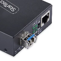 StarTech.com Gigabit Ethernet Copper-to-Fiber Media Converter, SM LC, 40km, 10/100/1000 Mbps, RJ45 to LC, Full Metal, 9K Jumbo Frames, TAA Compliant, 2000 Mbit/s, 10Base-T, 100Base-TX, 1000Base-T, 1000Base-LX, IEEE 802.3, IEEE 802.3ab, IEEE 802.3u, IEEE 802.3z, Fast Ethernet, Gigabit Ethernet, 10,100,1000 Mbit/s