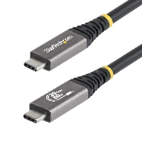 StarTech.com 3m (10ft) USB4 Cable, 20Gbps, USB-IF Certified USB-C Cable, 60W PD, 4K 120Hz DP 2.1, TPE Jacket, Black USB-C Cord, 3 m, USB C, USB C, USB4 Gen 2x2, 20 Gbit/s, Black