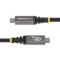 StarTech.com 3m (10ft) USB4 Cable, 20Gbps, USB-IF Certified USB-C Cable, 60W PD, 4K 120Hz DP 2.1, TPE Jacket, Black USB-C Cord, 3 m, USB C, USB C, USB4 Gen 2x2, 20 Gbit/s, Black