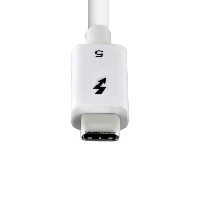 StarTech.com 3ft (1m) Thunderbolt 5 Cable, 80Gbps/Up to 120Gbps, 240W PD, 8K 60Hz, Certified Thunderbolt Cable, Compatible w/Thunderbolt 4/USB4/USB-C - White, Male, Male, 1 m, White, Nickel, 120 Gbit/s