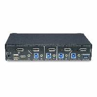 StarTech.com 4-Port DisplayPort KVM Switch, Single 4K 60Hz Monitor, 6x USB Ports, Push-Button & Hotkey Switching, DisplayPort 1.2, OS Independent, TAA Compliant, 4096 x 2160 pixels, 4K Ultra HD, Rack mounting, 36 W, Black