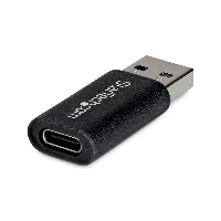 StarTech.com USB-A to USB-C Adapter, USB-A Male to USB-C Female Converter, USB 10Gbps, 5V 900mA, USB to USB C Adapter for USB-A Chargers/Hubs, USB-A, USB-C, Black