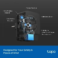 TP-Link Tapo P410M, Outdoor, Black, Home, IP54, Status, Wireless