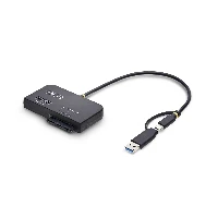 StarTech.com USB-C/USB-A to M.2 NVMe and 2.5in/3.5in SATA Adapter, 10Gbps, Tool-Free External SSD Hard Drive Reader, B+M/M-Key, HDD, SSD, M.2, Serial ATA III, 2.5,3.5