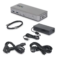 StarTech.com Dual-Monitor USB-C Docking Station, HDMI, 4K 60Hz, 100W Laptop Charging, 1GbE, Driverless, Multi-Monitor Dock For Windows, Wired, USB 3.2 Gen 2 (3.1 Gen 2) Type-C, 100 W, 10,100,1000 Mbit/s, Grey, 10000 Gbit/s