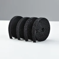 StarTech.com 4-pack 15ft (4.6m) Hook and Loop Roll, 0.5in Wide, Black, Cut-to-Size Reusable Cable Ties, Fastener Tape, Adjustable Fabric Wraps, Bulk Roll, Hook & loop cable tie, Universal, Black