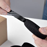 StarTech.com 4-pack 15ft (4.6m) Hook and Loop Roll, 0.5in Wide, Black, Cut-to-Size Reusable Cable Ties, Fastener Tape, Adjustable Fabric Wraps, Bulk Roll, Hook & loop cable tie, Universal, Black