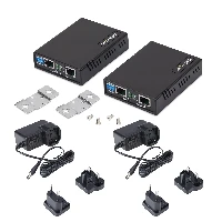 StarTech.com VDSL2 Ethernet Extender Kit over Single Pair Wire, Up to 0.6mi (1km) Long Range LAN Repeater over Phone Line/CAT5e/CAT6, Up to 300Mbps, Replacement for 110VDSLEXTEU - TAA, Network transmitter & receiver, 1000 m, 300 Mbit/s, Cat5e, Cat6, RTL8685FB-CG, 10,100,300 Mbit/s