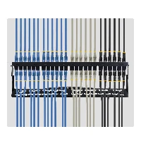 StarTech.com 24 Port 1U Feed Through Patch Panel with Cable Management Bar, Rackmount Cat6 Ethernet Patch Panel with RJ45 UTP Inline Couplers, RJ-45, Cat5e, Cat6, U/UTP (UTP), 1U, Black, Steel