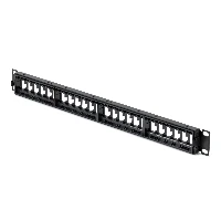 StarTech.com 24 Port 1U Blank Keystone Patch Panel with Cable Management Bar, Rackmount Cat6 Patch Panel for RJ45 UTP Ethernet Network Jacks, RJ-45, Cat5e, Cat6, Rack mounting, 1U, Black, Steel