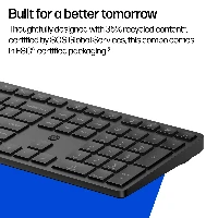 HP Multi-Device Dual-Mode Mouse and Keyboard Combo 495C, Full-size (100%), Wireless, USB + RF Wireless + Bluetooth, Black, Mouse included