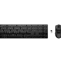 HP Multi-Device Dual-Mode Mouse and Keyboard Combo 495C, Full-size (100%), Wireless, USB + RF Wireless + Bluetooth, Black, Mouse included