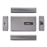 StarTech.com USB4 to Ethernet Adapter, 10GbE, Multi-Gigabit, Thunderbolt Compatible, 10GBASE-T/5G/2.5G NIC, 10G Ethernet Adapter, 0.5m USB4 Cable, Win/Mac, TAA, Wired, USB, Ethernet, 40000 Mbit/s, Grey