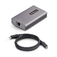 StarTech.com USB4 to Ethernet Adapter, 10GbE, Multi-Gigabit, Thunderbolt Compatible, 10GBASE-T/5G/2.5G NIC, 10G Ethernet Adapter, 0.5m USB4 Cable, Win/Mac, TAA, Wired, USB, Ethernet, 40000 Mbit/s, Grey
