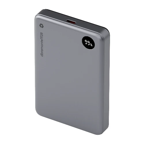 dbramante1928 re-charge - Power Bank 10K Wireless LED - Grey, 10000 mAh, Wireless charging, 3.85 V, Grey