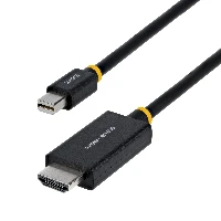 StarTech.com 1m (3ft) Mini DisplayPort to HDMI Adapter Cable, 4K 60Hz with HBR3/HDCP 2.3/DPCP, MDP to HDMI 2.0, Active Video Converter, Mini DisplayPort Desktop to HDMI Monitor, 1 m, Mini DisplayPort, HDMI Type A (Standard), Male, Male, Straight
