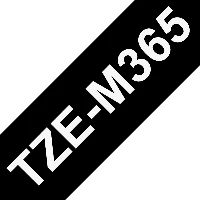 Brother TZe-M365 - Opaca - adesivo - stampa bianca su nero opaco - Rotolo (3,6 cm x 8 m) 1 cassetta(e) nastro laminato - per P-Touch PT-530, PT-9200DX, PT-9200PC, P-Touch Cube XP PT-910BT
