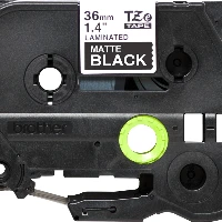 Brother TZe-M365 - Opaca - adesivo - stampa bianca su nero opaco - Rotolo (3,6 cm x 8 m) 1 cassetta(e) nastro laminato - per P-Touch PT-530, PT-9200DX, PT-9200PC, P-Touch Cube XP PT-910BT