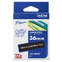 Brother TZe-M365 - Opaca - adesivo - stampa bianca su nero opaco - Rotolo (3,6 cm x 8 m) 1 cassetta(e) nastro laminato - per P-Touch PT-530, PT-9200DX, PT-9200PC, P-Touch Cube XP PT-910BT