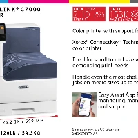 Xerox VersaLink C7000 A3 35/35 ppm Printer Adobe PS3 PCL5e/6 2 Trays Total 620 sheets, Laser, Colour, 1200 x 2400 DPI, A3, 35 ppm, Network ready