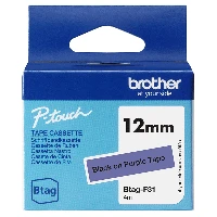 Brother BTAG-F31, Black on purple, Philippines, 5 year(s), Brother, P-touch PT-N10, PT-N20, PT-N25BT, 1.2 cm