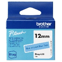 Brother BTAG-L33, Blue on light blue, Philippines, 5 year(s), Brother, P-touch PT-N10, PT-N20, PT-N25BT, 1.2 cm