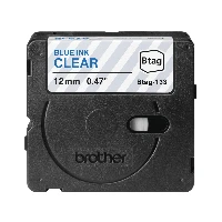 Brother BTAG-133, Blue on transparent, Philippines, 5 year(s), Brother, P-touch PT-N10, PT-N20, PT-N25BT, 1.2 cm