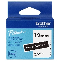 Brother BTAG-335, White on black, Philippines, 5 year(s), Brother, P-touch PT-N10, PT-N20, PT-N25BT, 1.2 cm