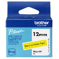 Brother BTAG-631, Black on yellow, Philippines, 5 year(s), Brother, P-touch PT-N10, PT-N20, PT-N25BT, 1.2 cm