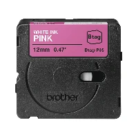 Brother BTAG-P35, White on pink, Philippines, 5 year(s), Brother, P-touch PT-N10, PT-N20, PT-N25BT, 1.2 cm