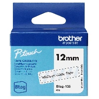 Brother BTAG-135, White on transparent, Philippines, 5 year(s), Brother, P-touch PT-N10, PT-N20, PT-N25BT, 1.2 cm