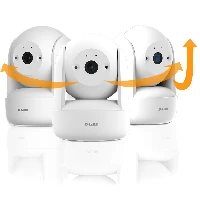 D-Link 2K Pan & Tilt Wi-Fi Camera, IP security camera, Indoor, Wireless, Desk, White, Turret
