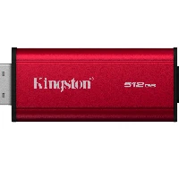 Kingston Technology 512GB Dual USB-A/C Portable SSD, Up to 1050MB/s USB 3.2 Gen 2, 512 GB, USB Type-A / USB Type-C, 3.2 Gen 2 (3.1 Gen 2), 1050 MB/s, Black, Red