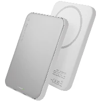 dbramante1928 re-charge - Power Bank 5K WL Slim Qi2.2 25w - WHT, 5000 mAh, Wireless charging, 25 W, Aluminium