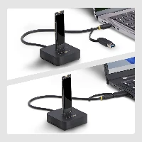 StarTech.com USB-C/USB-A to M.2 NVMe Dock Adapter, 10Gbps, Tool-Free External M.2 NVMe SSD Reader, B+M/M-Key, SSD, M.2, M.2, USB 3.2 Gen 2 (3.1 Gen 2) Type-C, Black, 10 Gbit/s
