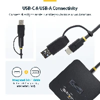 StarTech.com USB-C/USB-A to M.2 NVMe Dock Adapter, 10Gbps, Tool-Free External M.2 NVMe SSD Reader, B+M/M-Key, SSD, M.2, M.2, USB 3.2 Gen 2 (3.1 Gen 2) Type-C, Black, 10 Gbit/s