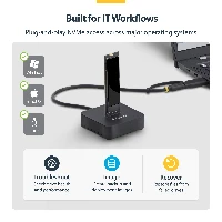 StarTech.com USB-C/USB-A to M.2 NVMe Dock Adapter, 10Gbps, Tool-Free External M.2 NVMe SSD Reader, B+M/M-Key, SSD, M.2, M.2, USB 3.2 Gen 2 (3.1 Gen 2) Type-C, Black, 10 Gbit/s