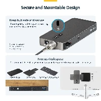 StarTech.com USB-C/USB-A to M.2 NVMe Dock Adapter, 10Gbps, Tool-Free External M.2 NVMe SSD Reader, B+M/M-Key, SSD, M.2, M.2, USB 3.2 Gen 2 (3.1 Gen 2) Type-C, Black, 10 Gbit/s