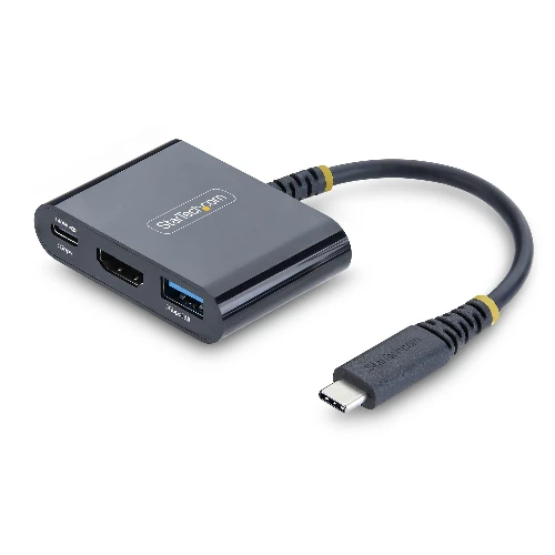StarTech.com USB-C to HDMI Multiport Adapter with 140W PD Charging, 4K 60Hz HDMI, USB 5Gbps Hub, Mini Dock For MacBook / Dell / Thinkpad / HP / iPad / Tablets, Wired, USB 3.2 Gen 1 (3.1 Gen 1) Type-C, 140 W, Black, 5 Gbit/s, 4K Ultra HD