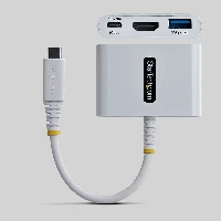 StarTech.com USB-C to HDMI Multiport Adapter with 140W PD Charging, 4K 60Hz HDMI, USB 5Gbps Hub, Mini Dock For MacBook / Dell / Thinkpad / HP / iPad / Tablets, Wired, USB 3.2 Gen 1 (3.1 Gen 1) Type-C, 140 W, White, 5 Gbit/s, 4K DCI
