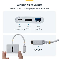 StarTech.com USB-C to HDMI Multiport Adapter with 140W PD Charging, 4K 60Hz HDMI, USB 5Gbps Hub, Mini Dock For MacBook / Dell / Thinkpad / HP / iPad / Tablets, Wired, USB 3.2 Gen 1 (3.1 Gen 1) Type-C, 140 W, White, 5 Gbit/s, 4K DCI